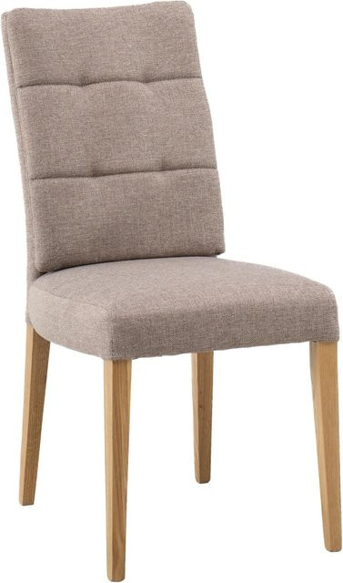 Mömax Stuhl Linda Esszimmerstuhl aus Eiche und Stoff in Anthrazit, Beige und Braun - Bild 1