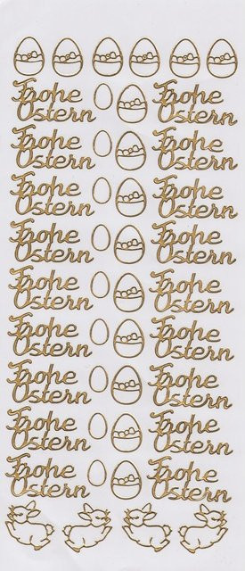 Reliefsticker Ostern in Gold - Bild 1