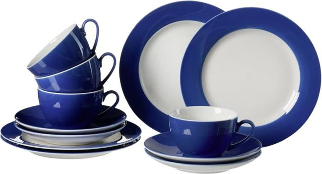 Ritzenhoff & Breker Kaffeeservice Doppio 12-teilig aus Porzellan in Indigo Blau und Multicolour - Bild 1