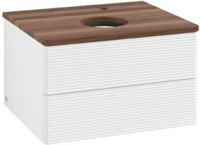 V&B Waschtischunterschrank Antao mit Frontstruktur in Weiß, B/T/H: 60 x 36 x 50 cm - Bild 1