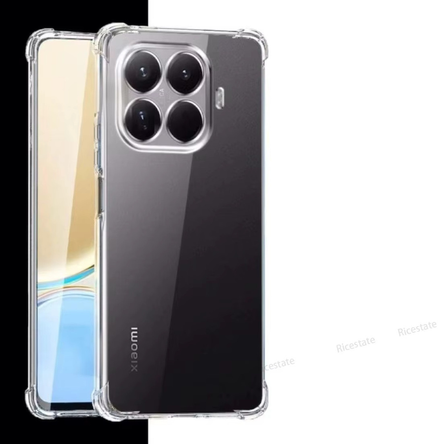Ricestate Stoßfeste Handyhülle für Xiaomi 15T und 15T Pro aus transparentem Silikon und weichem TPU - Bild 2
