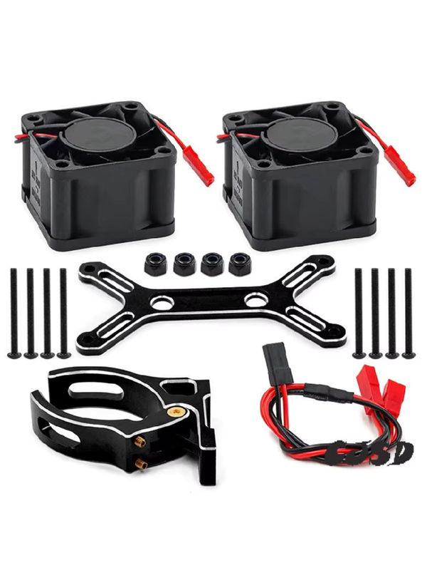 CJSD-RC Auto Upgrade Dual Lüfter 4985 1717 Motor Kühlkörper Kit, 1:5, Zubehör, Schwarz, Metall - Bild 6