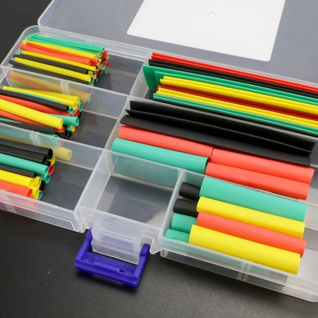 164-teiliges Schrumpfschlauch-Set mit Kabelbindern zur elektrischen Isolierung, 2:1 Schrumpfverhältnis - Bild 1