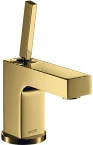 Hansgrohe Axor Citterio Einhebelmischer Waschtischarmatur in Gold mit Pop-up-Abfluss und Pin-Griff - Bild 1