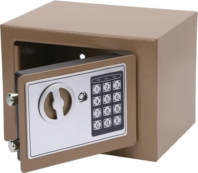 Elektronischer Sicherheitssafe aus Stahl von Aimo in Schwarz, multifunktional und kompakt mit digitalem Schloss - Bild 1