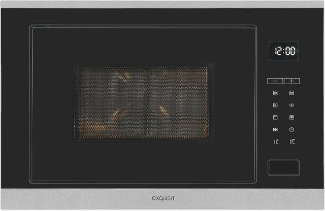 Exquisit EMW525-G-020 Inox Einbau-Mikrowelle mit Grill und Kombifunktion in Silber - Bild 1