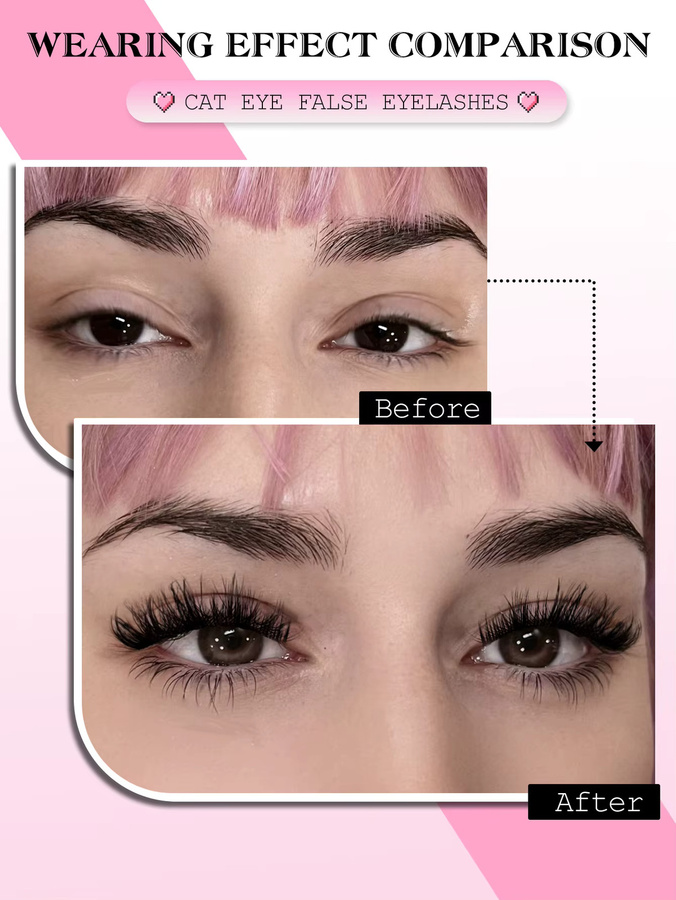 Veltrinay Künstliche Wimpern, 3D-Locken, Natürlich, Unisex - Bild 3