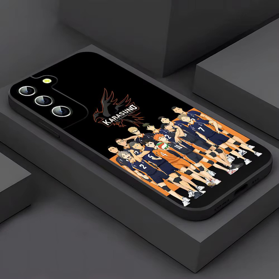 Haikyuu Volleyball Handyhülle für Samsung Galaxy S26 S25 S24 S23 S22 S21 S20 sowie A-Serie in Schwarz - Bild 2