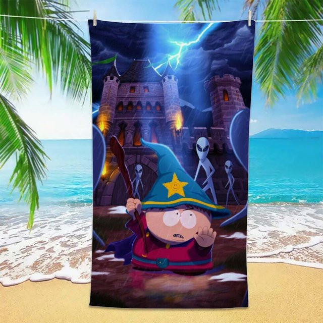 Beiwoer Strandtuch mit 3D-Druck, schnell trocknendes Microfaser-Handtuch in Multicolour für Strand und Camping - Bild 1