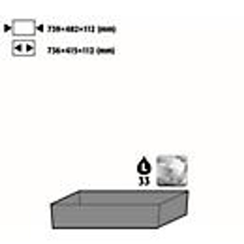 Bodenauffangwanne Stawa-R für asecos Chemikalienschränke der CS und CX Serie aus Stahlblech in Grau, B/T/H: 73,9 x 48,2 x 11,2 cm, 33 l - Bild 2