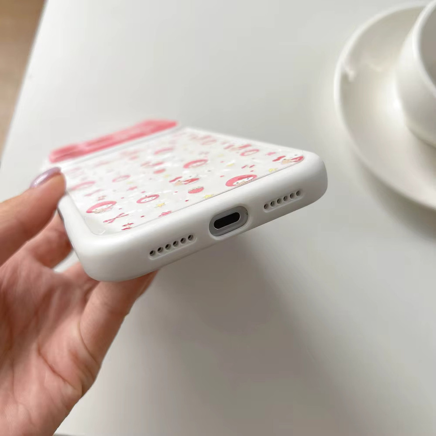 Ruijian Erdbeer Handyhülle für iPhone 17 Pro Max 16 Pro Max 15 Stoßfeste Schutzhülle mit niedlichem Cartoon-Design in Rosa - Bild 3