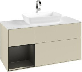 V&B Waschtischunterschrank Finion in Grau lackiert, Breite: 120 cm, Tiefe: 50,1 cm, Höhe: 50,1 cm - Bild 1