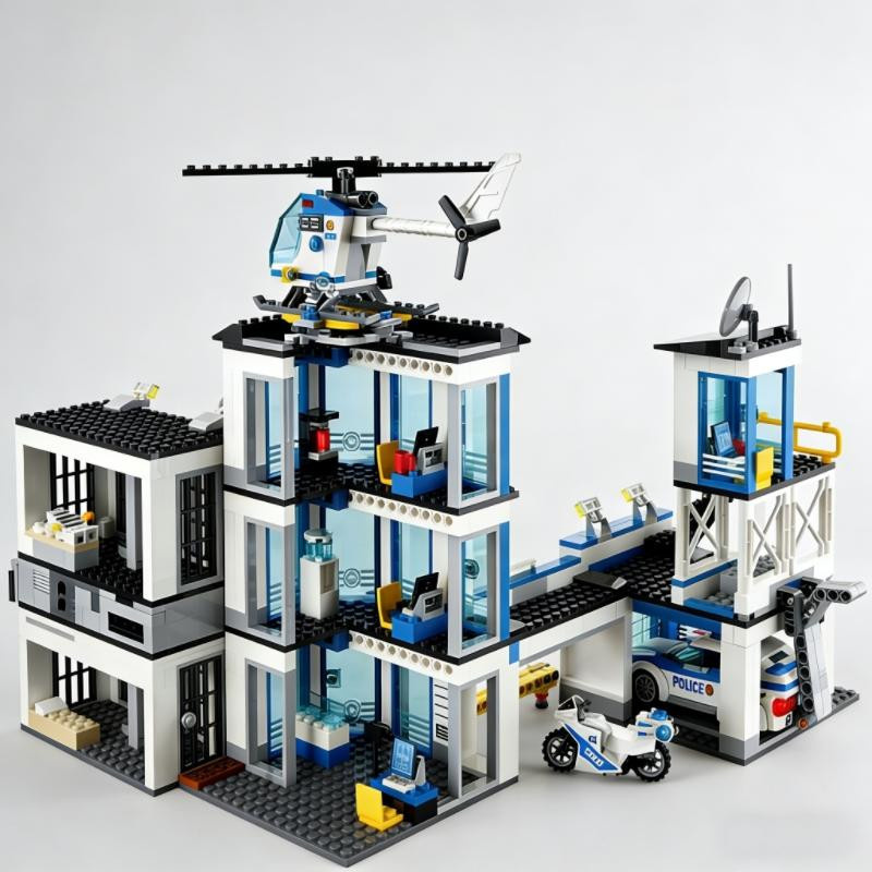 Linyi toy Polizei Hauptquartier Gebäude Set - Bild 4