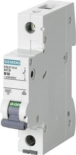 Siemens Leitungsschutzschalter 5SL6110-7 1-polig 10A 230V/400V in Weiß - Bild 1