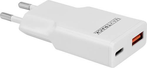 Maxtrack Ladeadapter 30W mit USB-C und USB-A, USB PD 3.0 Fast Charge, Weiß - Bild 1