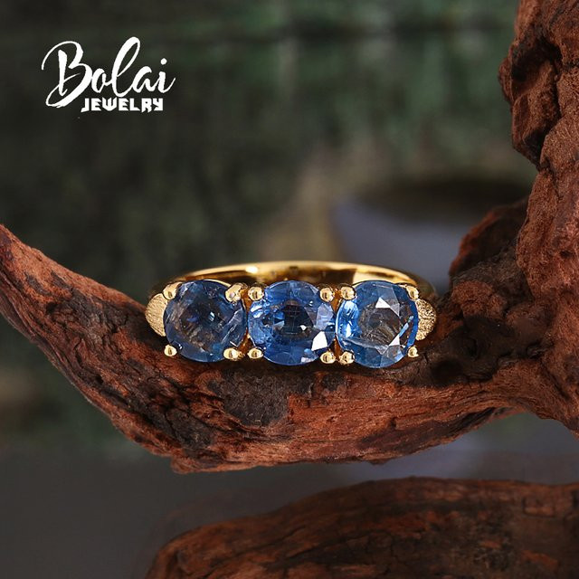 bolaijewelry Damenring 925 Silber, Kyanit-Edelstein - Bild 1