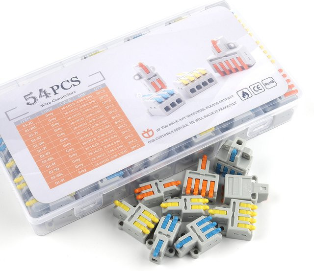 DIY GO Drahtverbinder-Kit universeller Hebel-Verkabelungsverbinder für Kabelanschlüsse 28–12 AWG - Bild 1