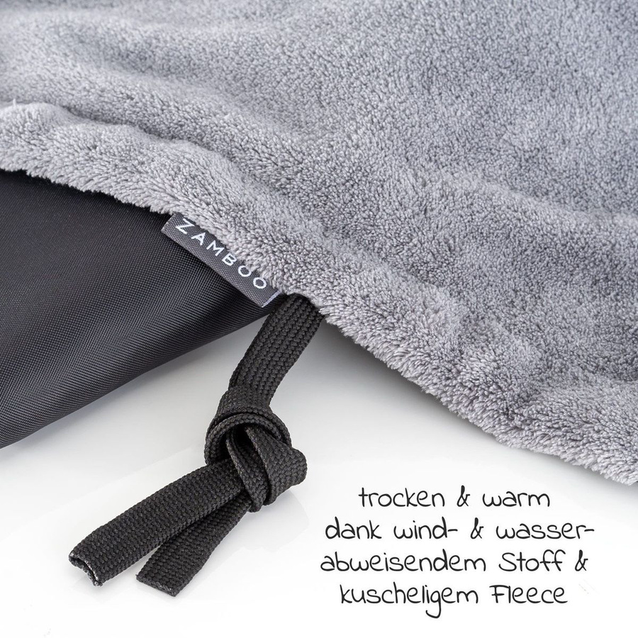 Zamboo Universal Fleece-Decke als Beindecke für Kinderwagen und Buggy in Schwarz - Bild 4