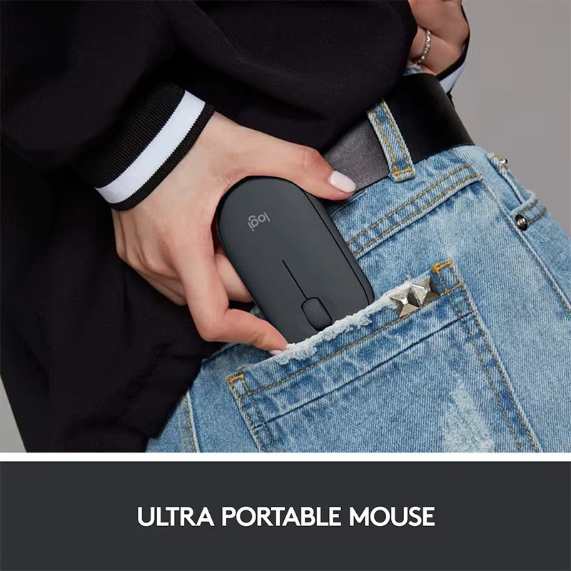Logitech Pebble M350 Bluetooth und USB-A Maus in Grün - Bild 3
