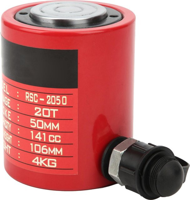 Separater Hydraulikzylinder TOMTOP JMS RSC2050 Ultraflach in Rot mit 20T und 50mm Hub - Bild 1