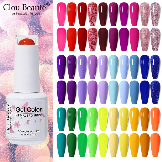 Clou Beaute Gel-Nagellack-Set, 10-teilig, mehrfarbig, glänzend - Bild 1