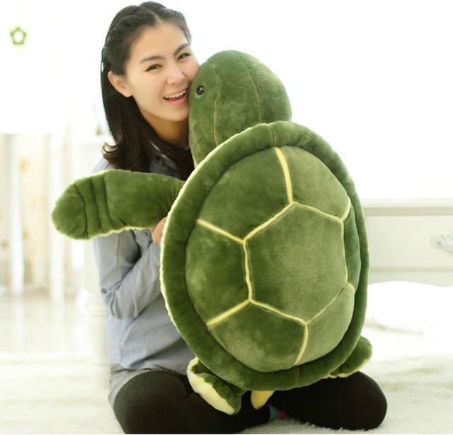 Schildkröte Plüschtier, Meeresschildkröte Kissen, 70cm, Grün - Bild 1