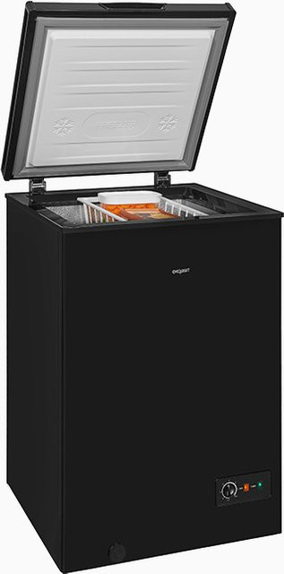 Exquisit GT100-330E Gefriertruhe in Schwarz, B/T/H: 96,0 x 55,1 x 83,5 cm - Bild 1