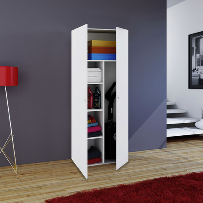 VCM Schrank Vandol II in Weiss aus Holzwerkstoff B/T/H: 39 x 70 x 178 cm - Bild 2