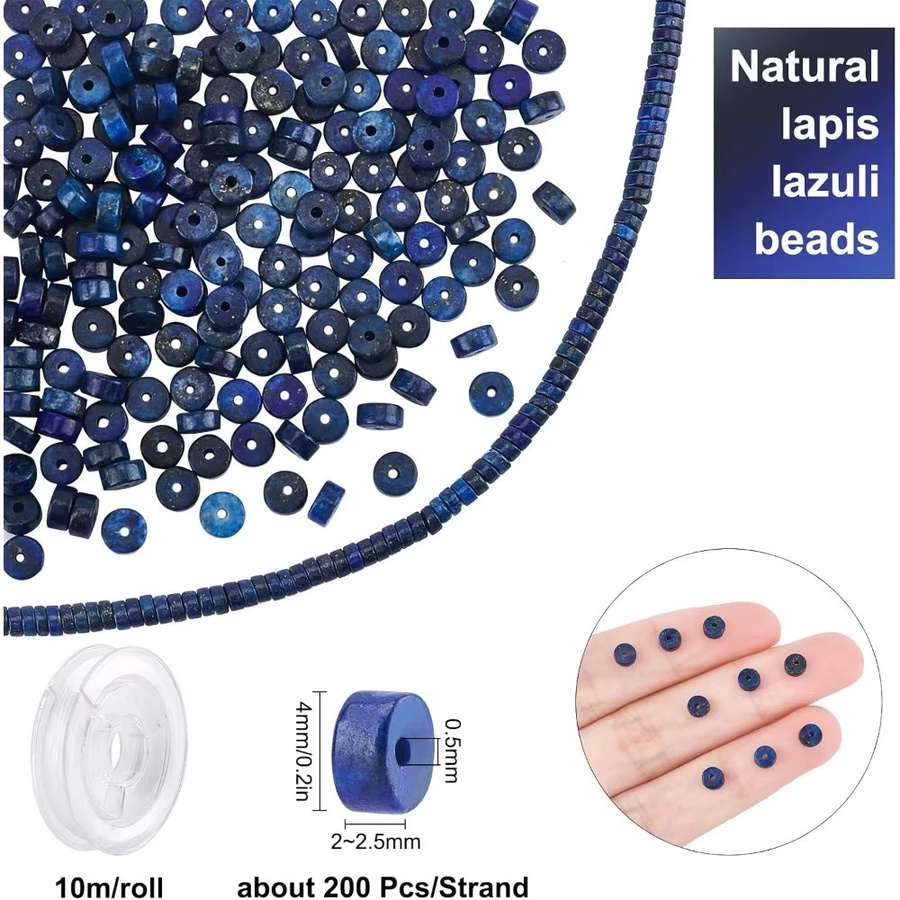 Heishi-Perlen, Scheiben-Lazuli-Perlen, Bunt, Unisex - Bild 2