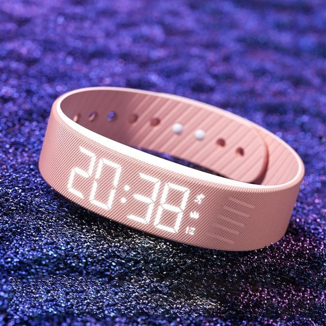 Tianongha Digitaluhr, Silikon, rosa, Unisex - Bild 1