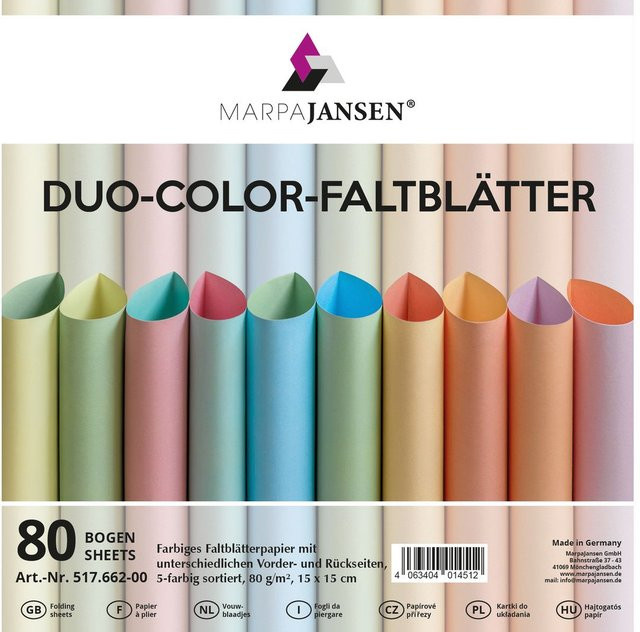 MarpaJansen Faltblätter Duo-Color in Pastellfarben Multicolor - Bild 1