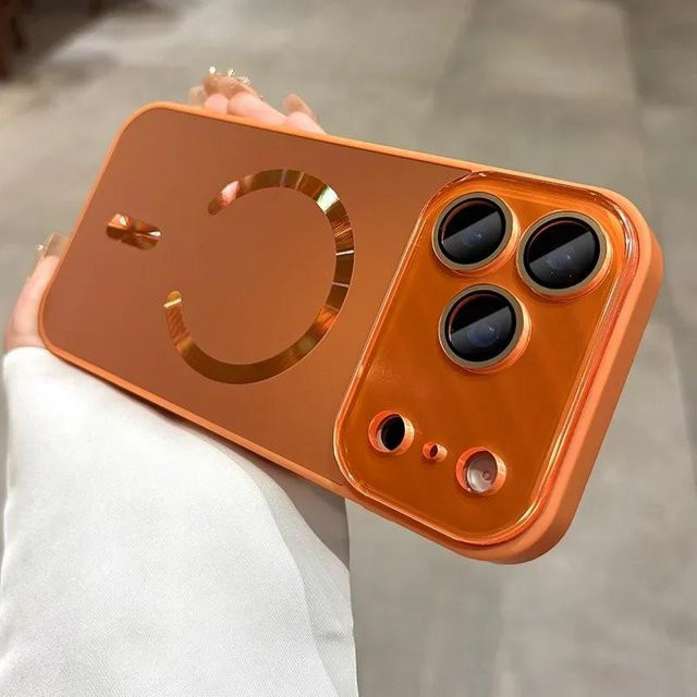 YULIN-003 Magnetische Handyhülle mit großem Fenster und fließendem Licht für iPhone 17 Pro, Grau - Bild 1