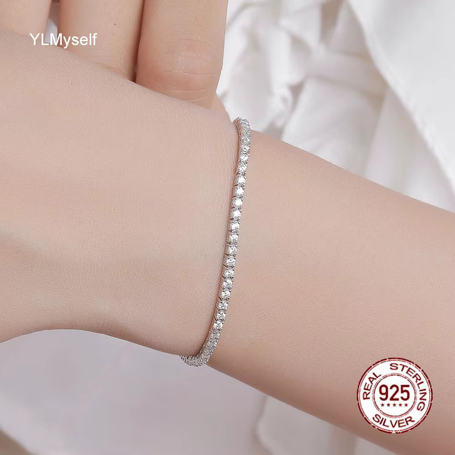 YLMyself Tennisarmband, 925 Silber, Zirkonia, Unisex - Bild 2