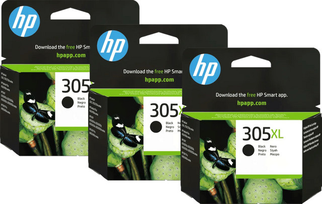 HP 305XL Tintenpatrone Schwarz im 3er-Pack für Inkjet-Drucker - Bild 1