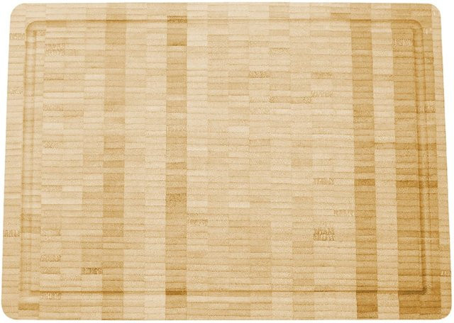 SSW Profi Schneidebrett aus Bambus in Braun mit Saftrinne und Griff, B/T/H: 36 x 26 x 2 cm - Bild 1