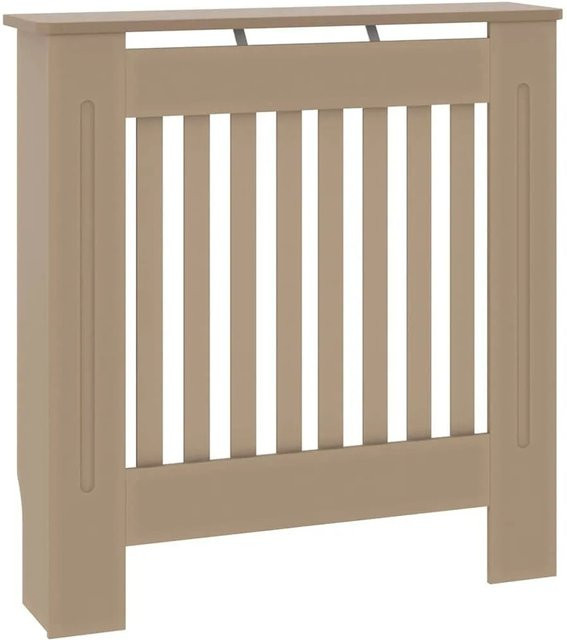 vidaXL Heizkörperverkleidung aus MDF im modernen Lattenrost-Design, Natur/Beige, Höhe: 78 cm, Breite: 81,5 cm, Tiefe: 19 cm - Bild 1