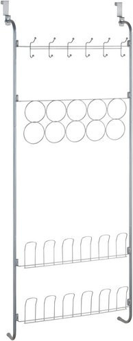 WENKO Wandablage aus Metall, pulverbeschichtet, grau, B/T/H: 59,0 x 150,5 x 18,5 cm - Bild 1