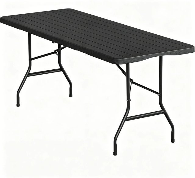 WOLTU Klapptisch für den Garten in Schwarz, rechteckig, B/T/H: 180 x 74 x 74 cm - Bild 1