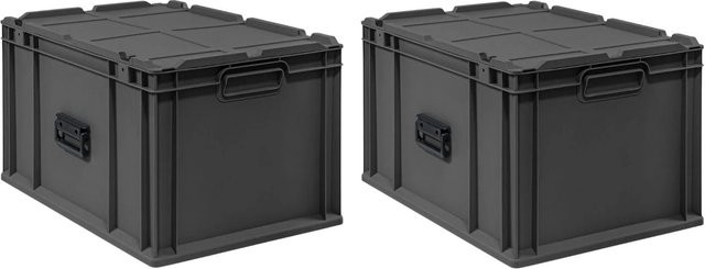 PROREGAL Supersparset 2x Eurobox Nextgen Portable Transportbehälter Schwarz, H x B x T: 33,5 x 40 x 60 cm, 65 Liter - Bild 1