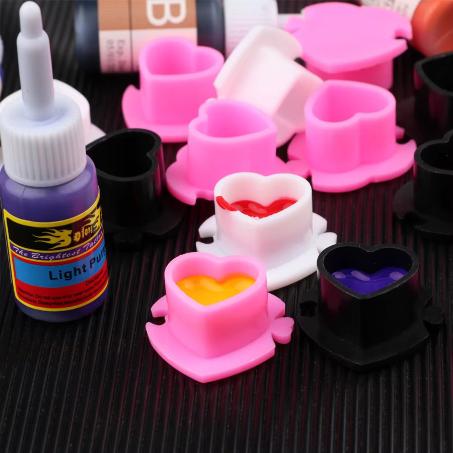 JUN.M Tattoo Ink Cups Einweg Kunststoff, 50 Stück - Bild 4
