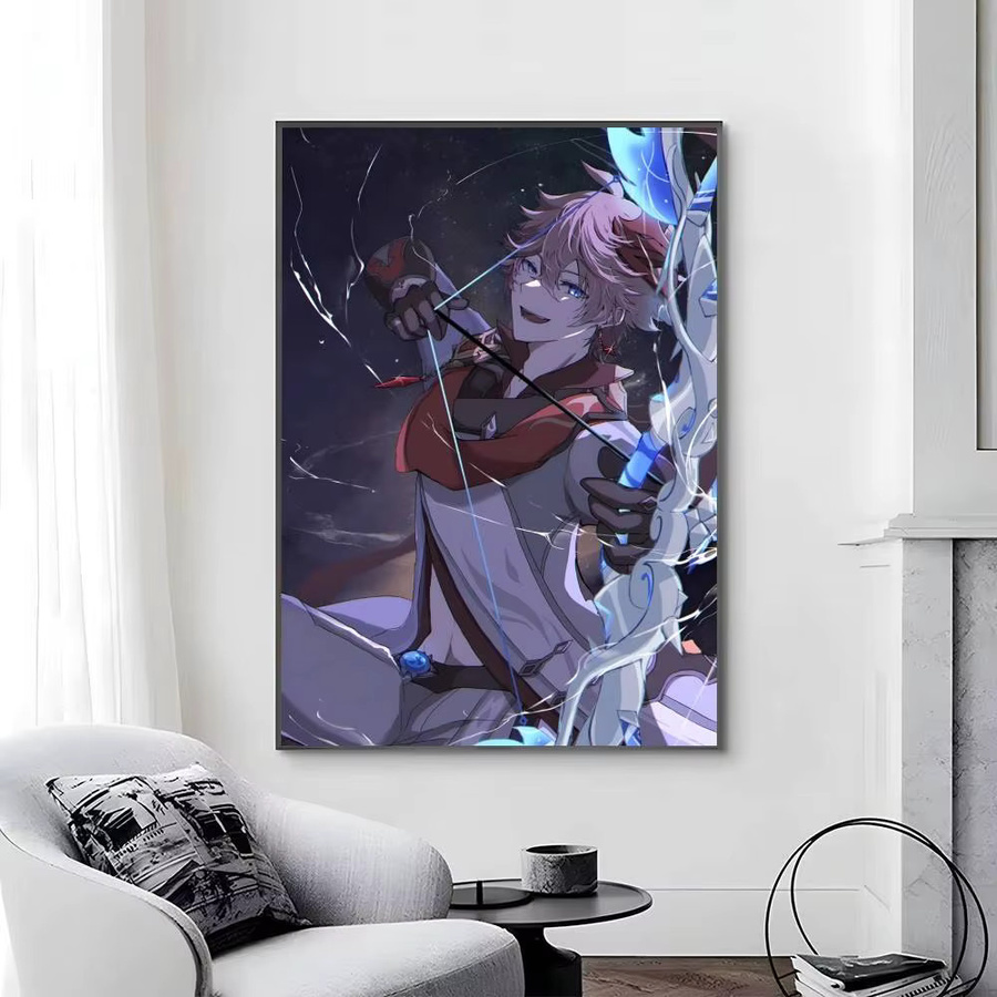 Genshin Impact Tartaglia Poster aus Papier, selbstklebend, Mehrfarbig - Bild 6
