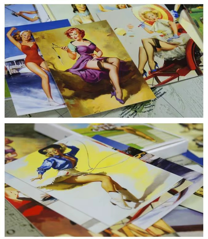 30 Stück Gil Elvgren Pin-ups Künstlerische Fotografie Postkarten in Multicolor als Grußkarten für DIY-Dekoration - Bild 2