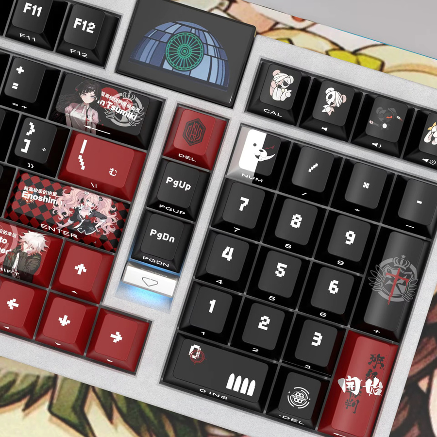 Danganronpa Tastenkappen Set aus PBT in Multicolor mit seitlicher Lichtdurchlässigkeit für Cherry MX Switches und kompatible Tastaturen wie ROG Night Devil Mega Lion Woot - Bild 4