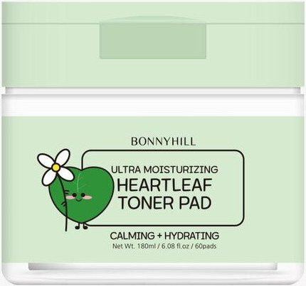 BONNYHILL Strawberry Collagen Heartleaf Gesichtstoner-Pads, 180 ml, Kollagen - Bild 1
