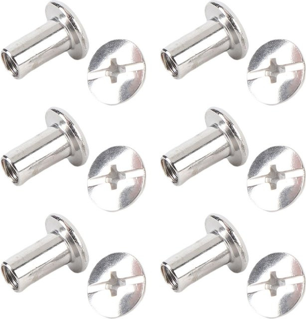 GoolRC 50er Set Nietbolzen aus Edelstahl in Silber, Flachrundkopf M4, B/D/H: 5 x 9 x 9,5 mm - Bild 1