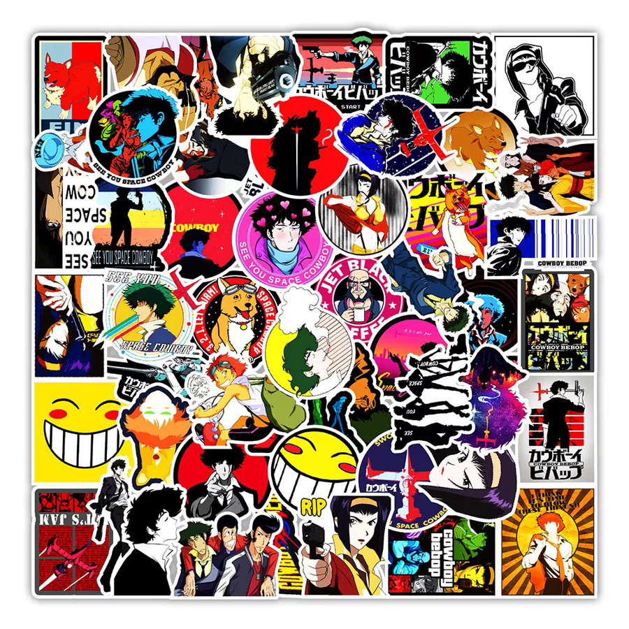 Bandai Cowboy Bebop Anime Aufkleber Set Multicolor für Laptop und Notebook - Bild 2