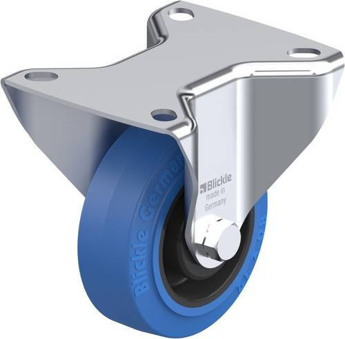 Blickle Bockrolle B-POEV 80XR-SB in Schwarz und Blau mit 80 mm Rad-Durchmesser und 140 kg Tragfähigkeit - Bild 1