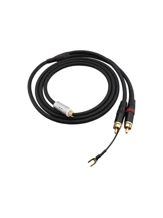 Viborg Tonarmkabel mit 5-Pin DIN-Stecker auf 2 RCA und Erdungsdraht in Schwarz für Rega Sumiko Jelco Grace 707 Plattenspieler - Bild 5