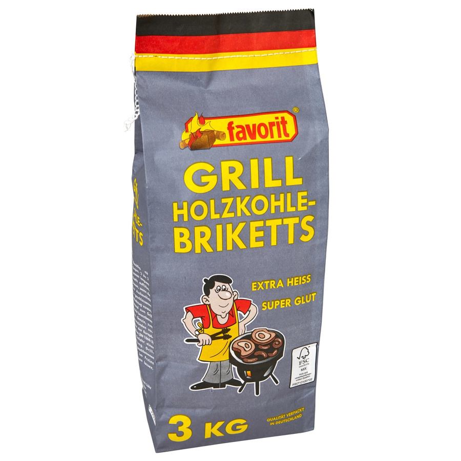 Favorit Grillbrikett Holzkohle FSC 3 kg - Bild 2