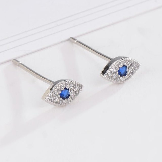 Ohrstecker 925 Silber, Zirkonia, Blau, Damen - Bild 1